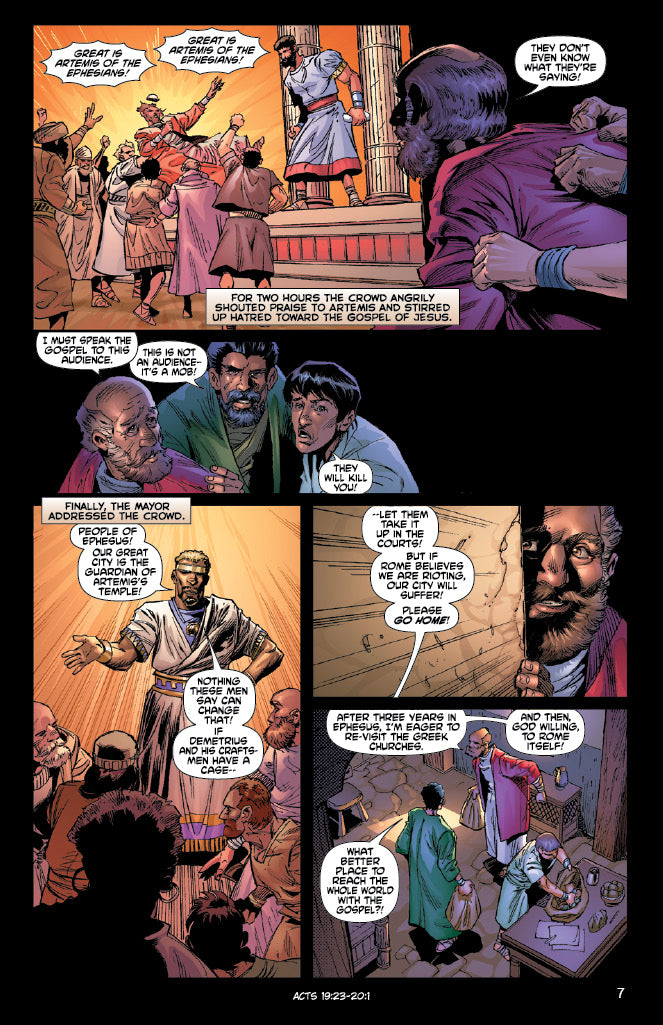 comic panels from "Acts: The Martyr"