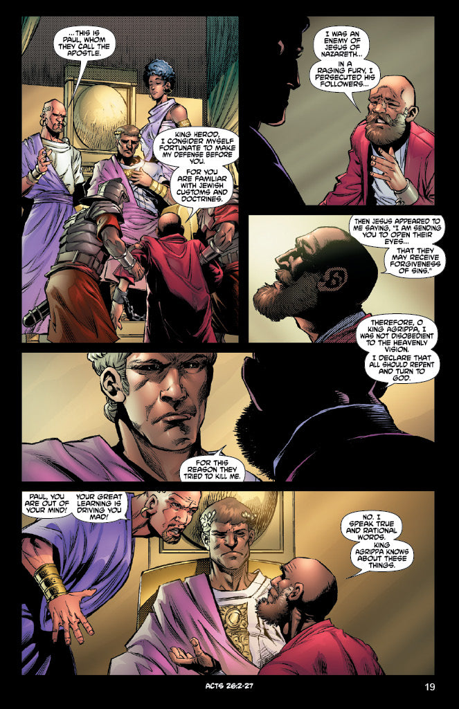 comic panels from "Acts: The Martyr"