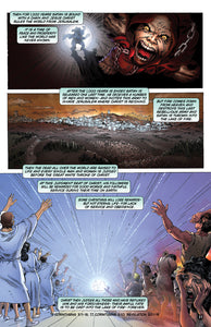 Comic book panels about end times