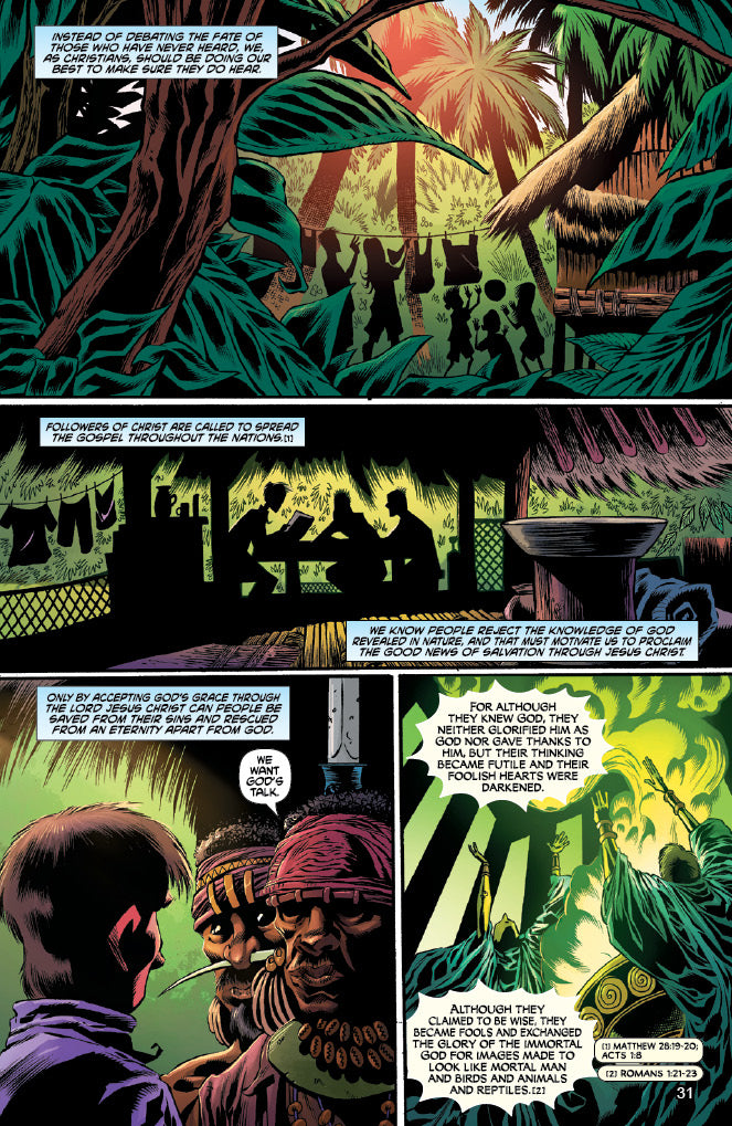 Comic book panels about the importance of telling others about Jesus