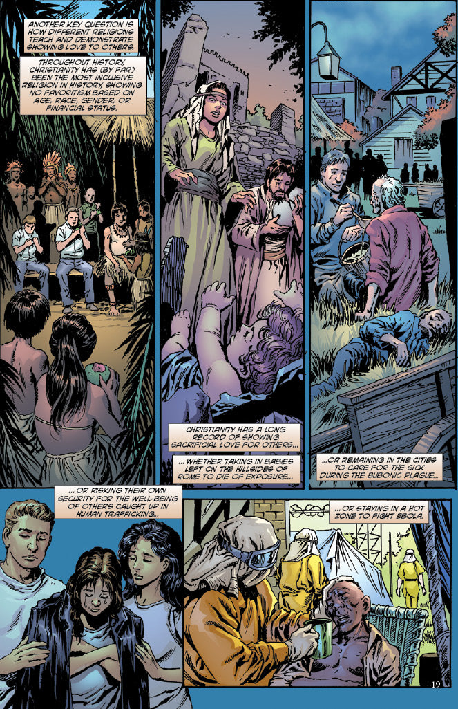 comic book panels on showing love to others