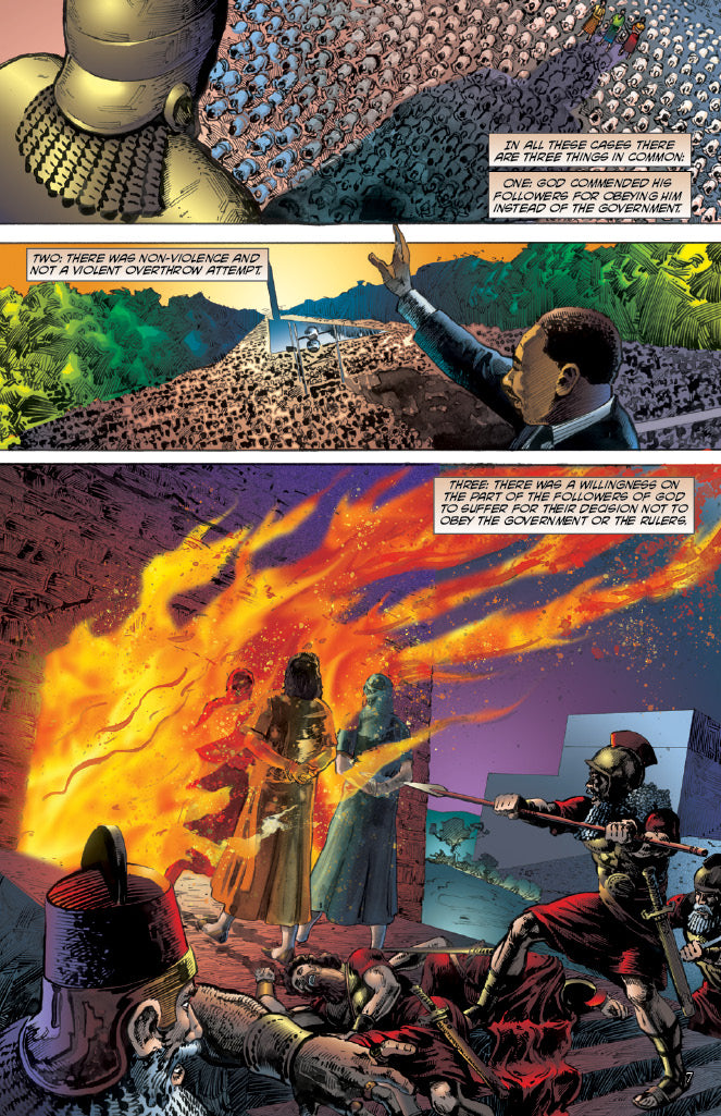 Comic book page about those who disobeyed government