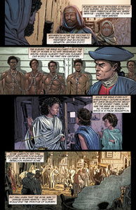 Comic book page about slavery