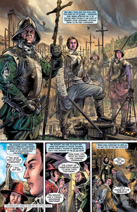 Comic book panel from "A New England"