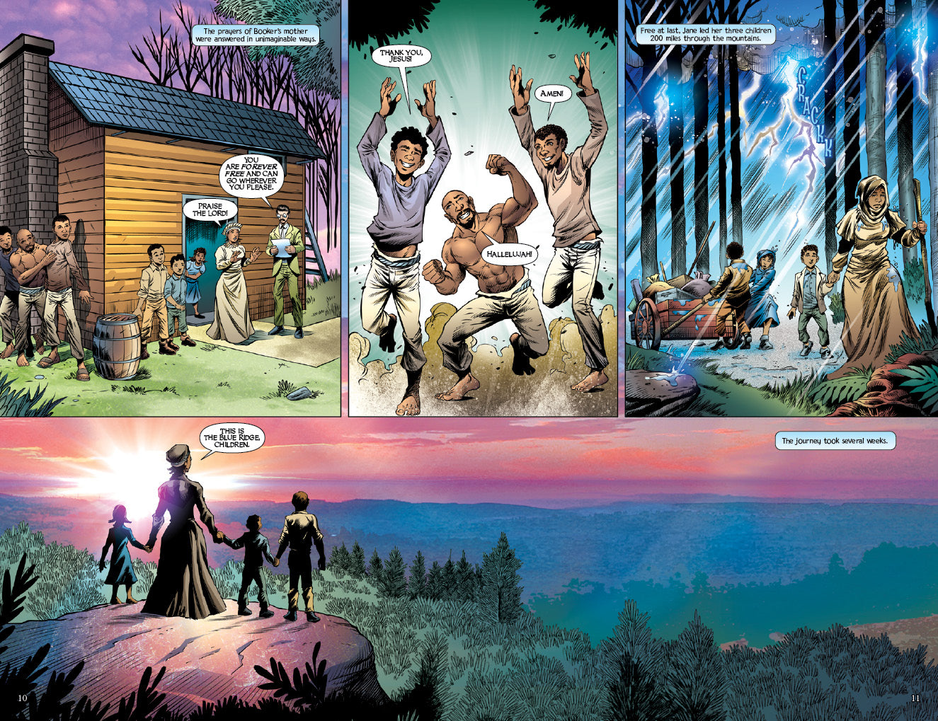 comic panels from "Booker" graphic novel